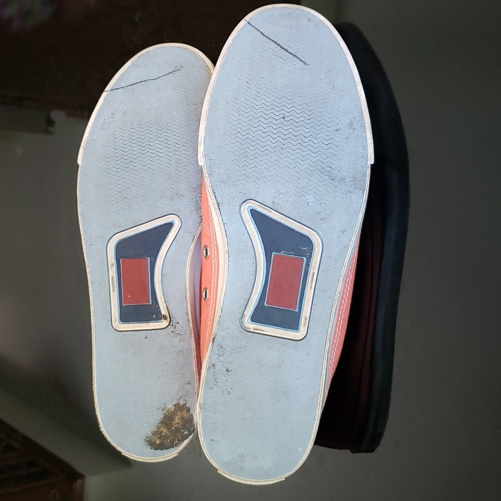 Converse Jack Purcell orange unisex sz. M 8.5 W 10.5 canvas low tops.  Pre-owned - Picture 7 of 9